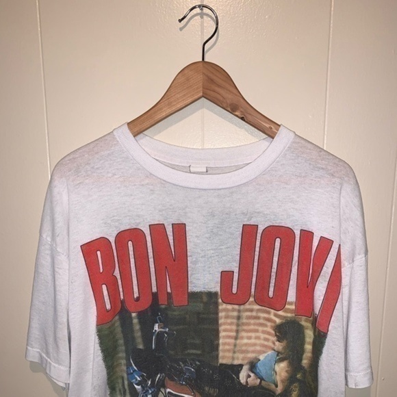 Vintage 1989 Bon Jovi Tour Shirt (thrashed) - Picture 2 of 10